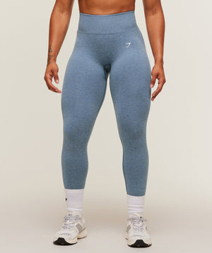Gymshark Lift Seamless Leggings - Worn Blue/Peri Blue Marl