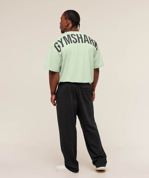 Gymshark Power T-Shirt oversized fit Clay Green