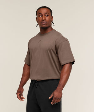 Power T-Shirt oversized fit Soft Brown