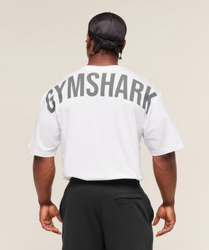 Gymshark Power T-Shirt oversized fit White
