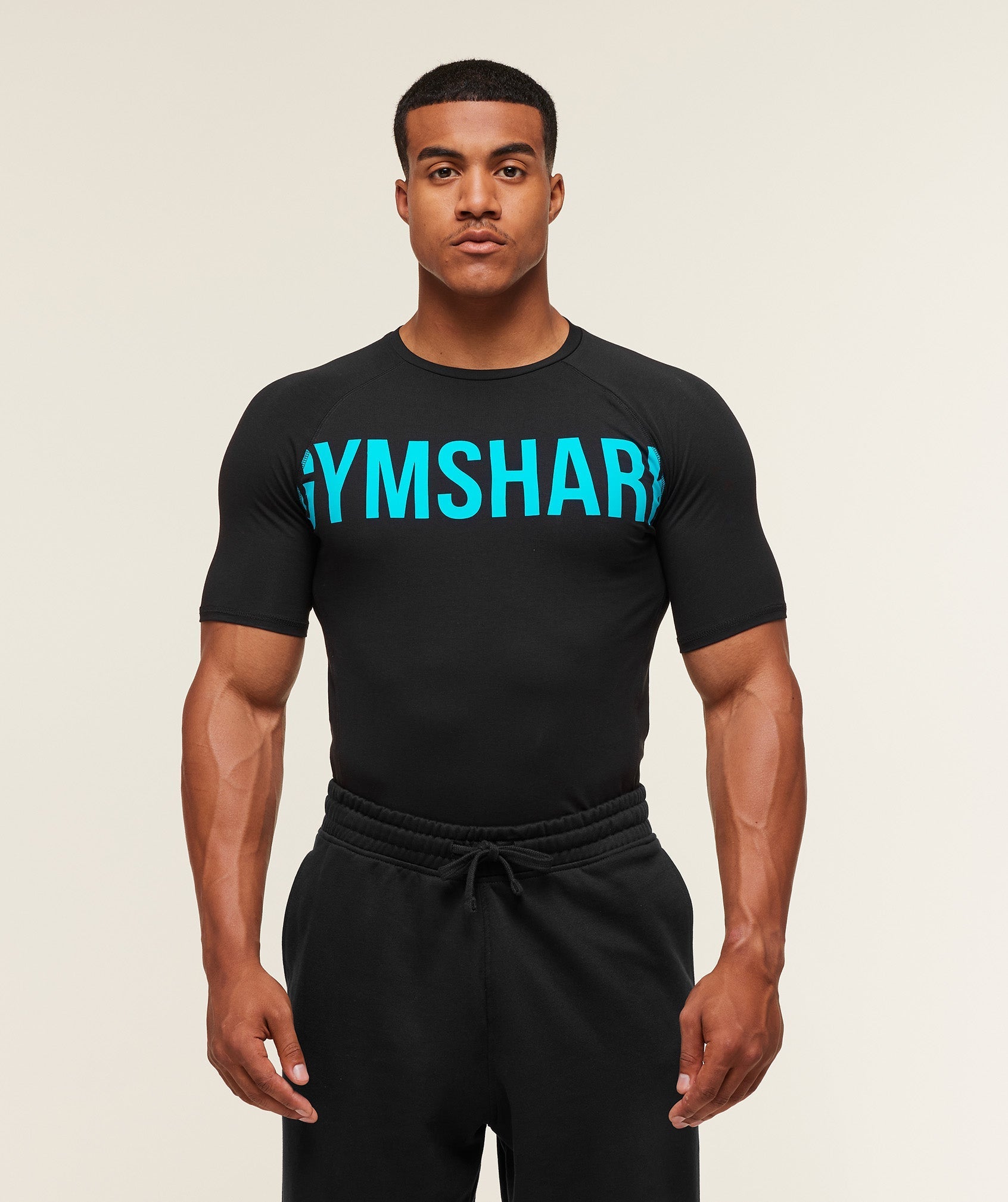 Prime T-Shirt muscle fit Black/Brand Blue