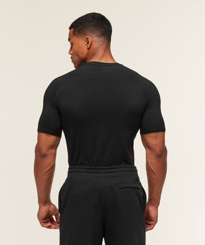Prime T-Shirt muscle fit Black/Brand Blue
