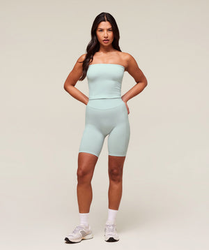 Women's Gymshark Everywear Warp Knit Cycling Shorts Frost Blue