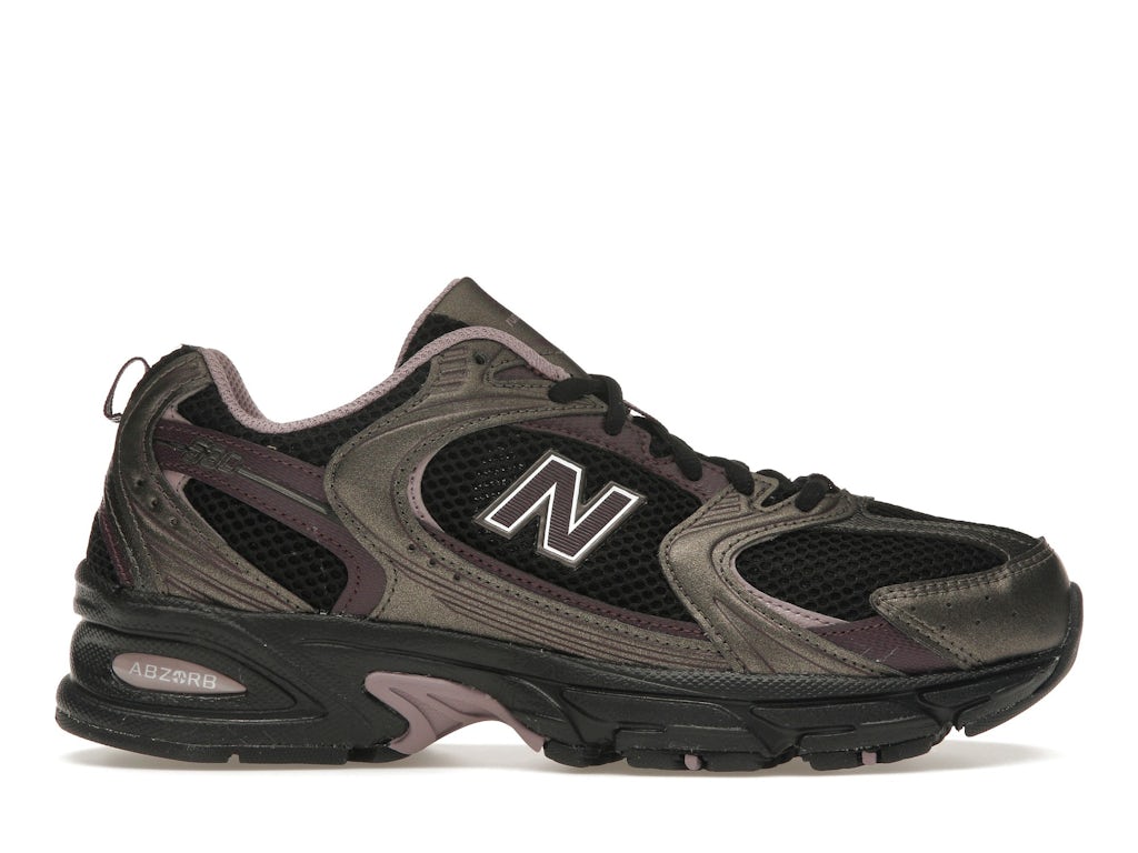 530 Shoes - Black with Black Metallic and Plum Brown
