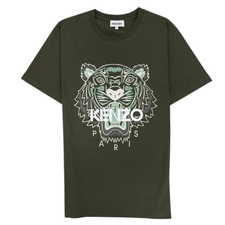 Kenzo Icon Tiger T-Shirt Dark Khaki Dark Khaki