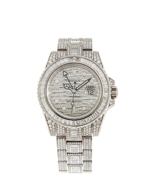 Rolex | GMT-Master II | 116769TBR - factory Dimond set | White gold | 40 mm | White gold | White | Automatic