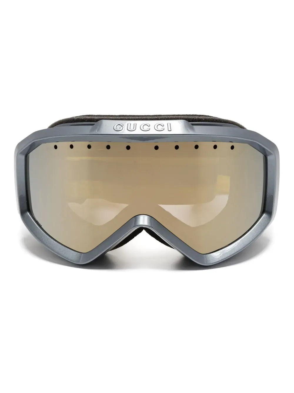logo-embossed ski goggles
