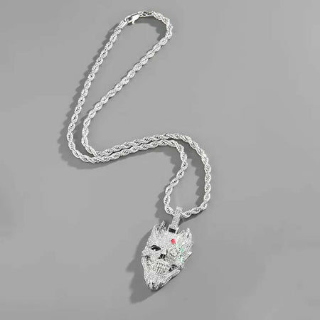 SKULL ICED OUT PENDANT