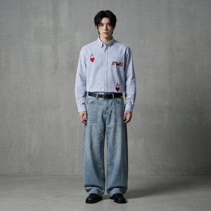City Off Domes Aamore Blue Stripe Shirt