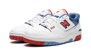 New Balance 550 White True Red Atlantic Blue