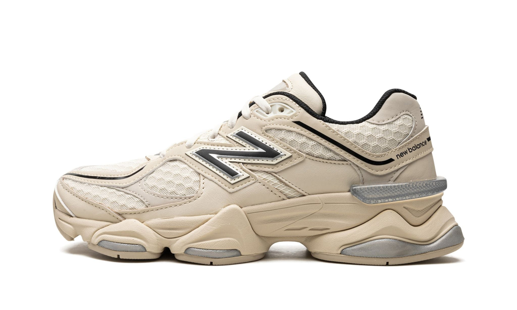 NEW BALANCE 9060 'LOGO LEATHER AND MESH SNEAKER'