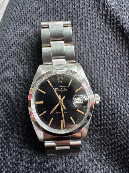 Rolex | Oysterdate Precision | 6694 | Steel | 34 x 40 mm | Steel | Black | Manual winding