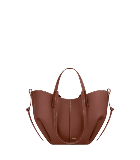 Polene Cyme Mini Textured Cognac