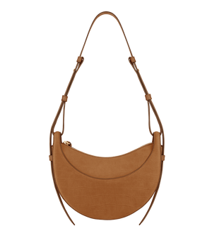 Polene Numero Dix Crocodile Nubuck Cinnamon