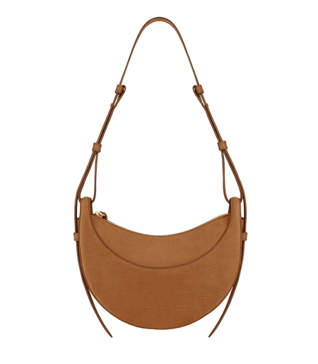 Polene Numero Dix Crocodile Nubuck Cinnamon