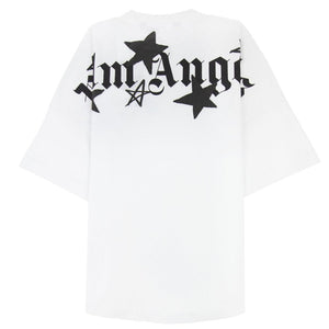 Palm Angels F Shooting Star Oversized Logo White T-Shirt
