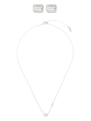 pendant and stud fastening earrings box set
