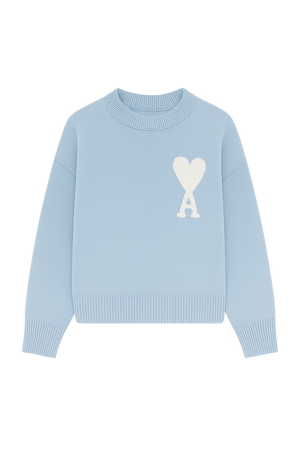 AMI Paris Ami de Coeur wool jumper Sky Blue