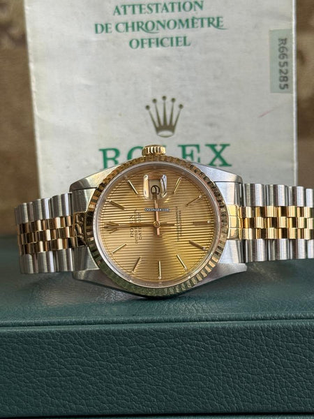 Rolex | Datejust | 16233 | Gold/Steel | 36 mm | Gold/Steel | Champagne | Automatic