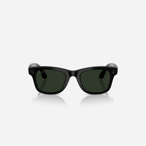 Ray-Ban Meta Wayfarer Shiny Black Frame Clear-Graphite Green Lens Transition - Gen 2