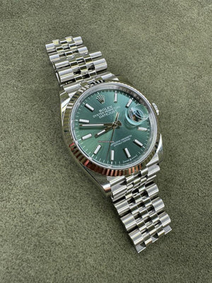 Rolex | Datejust | 126234 | Gold/Steel | 36 mm | Steel | Green | Automatic