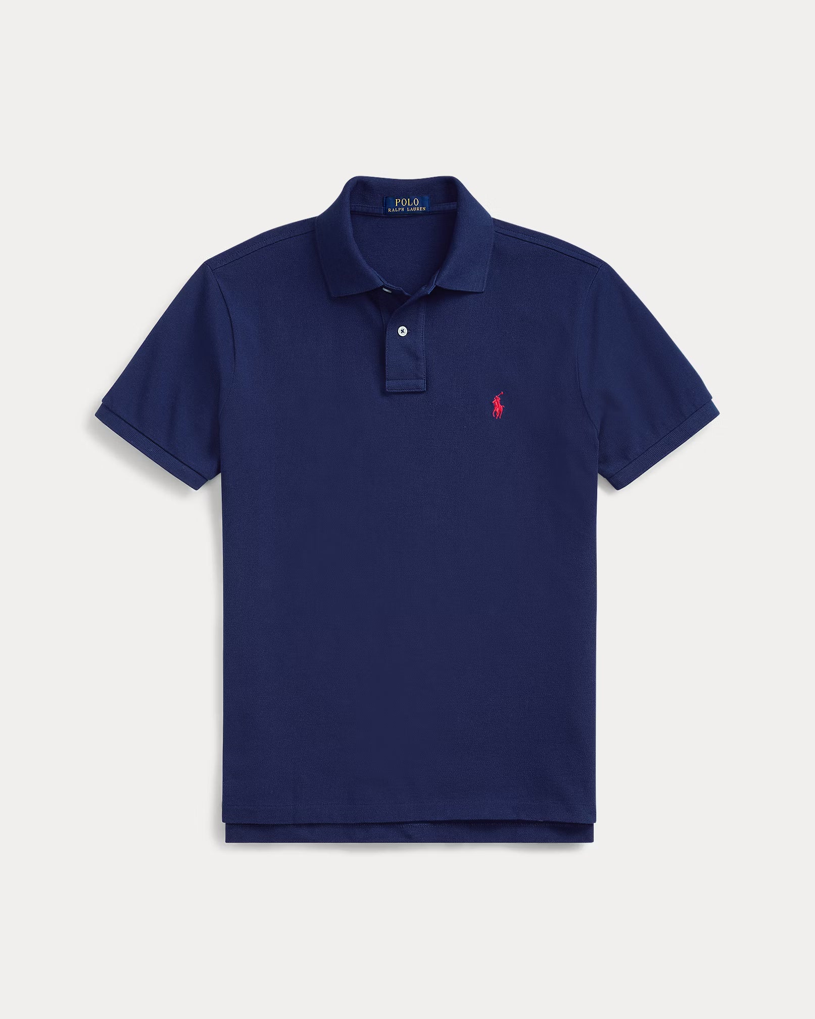 The Iconic Classic Fit Mesh Polo Navy/Red