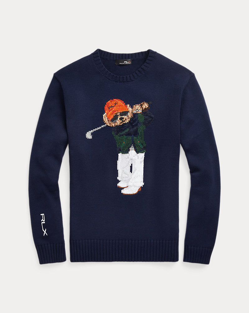Polo Bear Cotton-Blend Jumper RLX Refined Navy