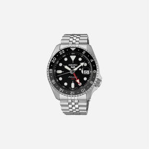 Seiko 5 Sports Black Grape GMT SKX Re-Interpretation Black Dial Stainless Steel Watch - SSK001K1