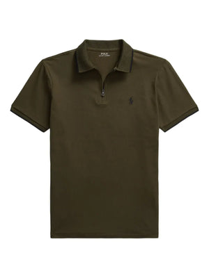 short-sleeve half-zip polo shirt