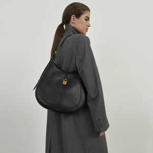 DeMellier The Siena Hobo black small grain