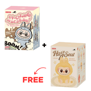 BUY 1 GET 1 FREE - Pop Mart Labubu The Monsters Tasty Macarons + Have a Seat Vinyl Face Sealed Case Pack of 2
