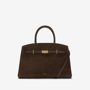 DeMellier The Midi Hudson mocha suede & mocha smooth