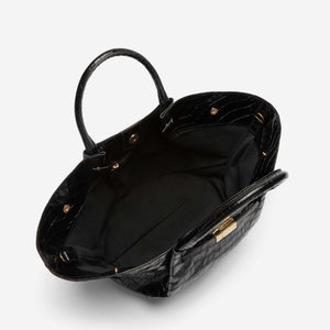 DeMellier The Midi New York black croc-effect