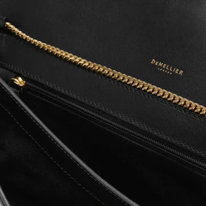 DeMellier The Paris Clutch black smooth