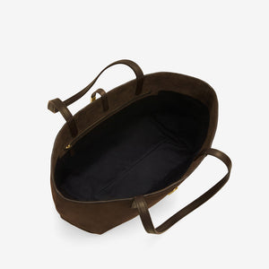 DeMellier The Tokyo Tote mocha suede & mocha smooth