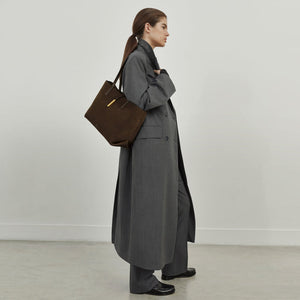 DeMellier The Tokyo Tote mocha suede & mocha smooth