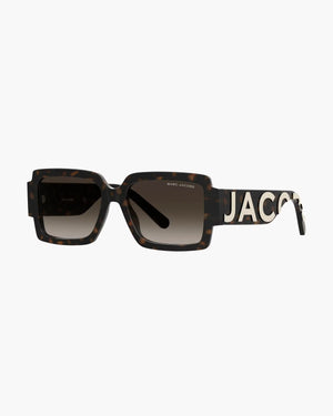 Marc Jacobs Marc Jacobs The Bold Logo Square Sunglasses Havana Havana