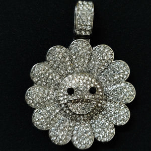 MURAKAMI FLOWER ICED OUT PENDANT (SILVER)